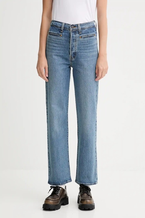 Levi's jeansy RIBCAGE FL WESTERN damskie high waist 001UT - zdjęcie produktu nr 1