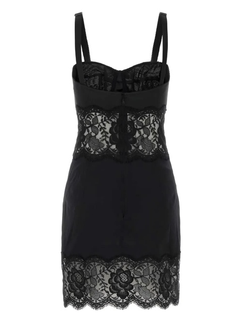 Dolce & Gabbana floral-lace mini dress - Black - zdjęcie produktu nr 1