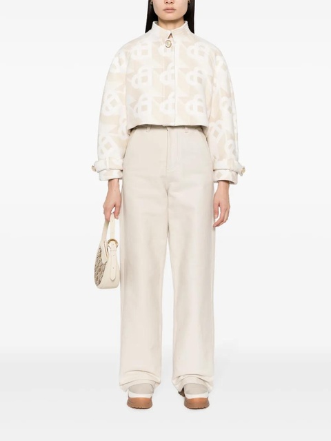 Casablanca logo-monogram cropped jacket - White - zdjęcie produktu nr 1