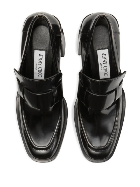 Jimmy Choo 85mm Tylor block-heel loafer pumps - BLACK - zdjęcie produktu nr 2