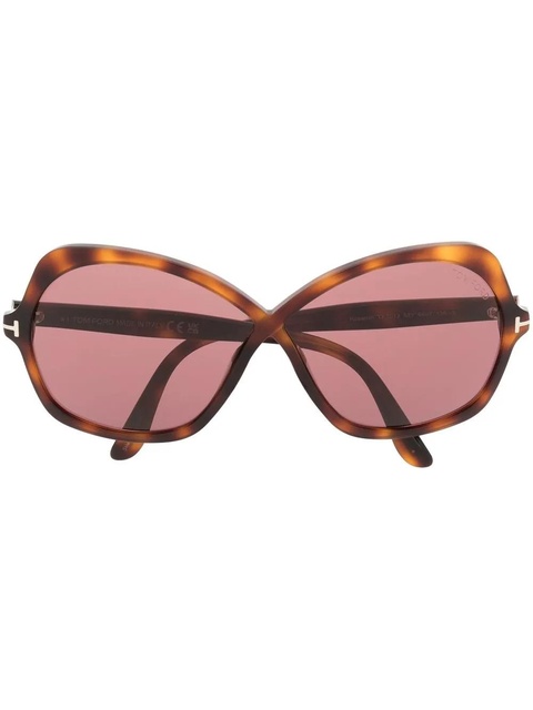 TOM FORD Eyewear oversize tortoiseshell sunglasses - Brown - zdjęcie produktu nr 1