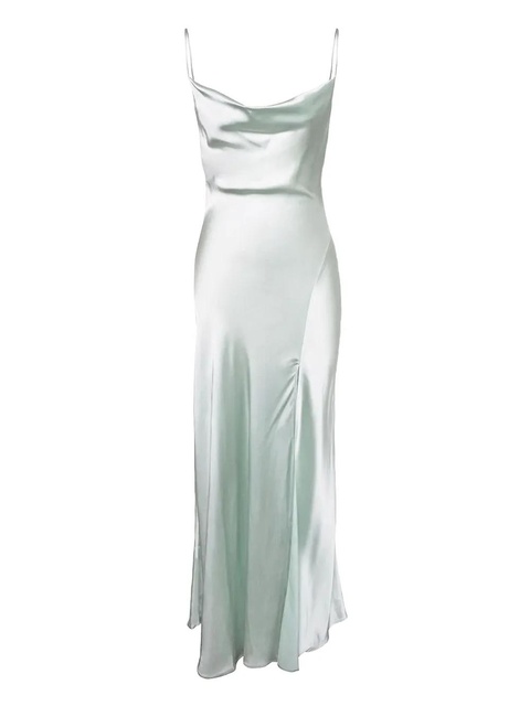 Simkhai Finley cowl-neck satin gown - Green - zdjęcie produktu nr 1