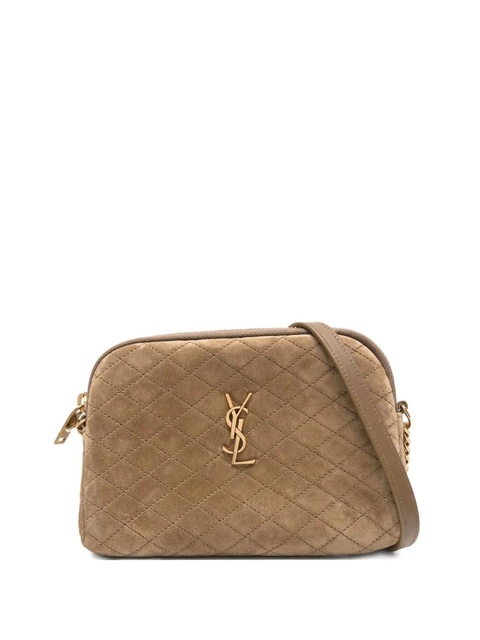 Saint Laurent quilted logo-plaque shoulder bag - Neutrals - zdjęcie produktu nr 1