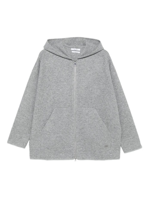 Max Mara zip-up wool-blend hoodie - Grey - zdjęcie produktu nr 1