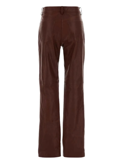 Magda Butrym leather straight-leg trousers - Brown - zdjęcie produktu nr 2