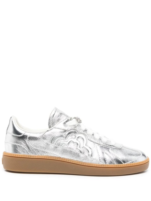 Maje metallic leather sneakers - Silver - zdjęcie produktu nr 1
