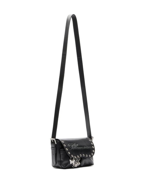 Blumarine eyelet butterfly-charm shoulder bag - Black - zdjęcie produktu nr 2
