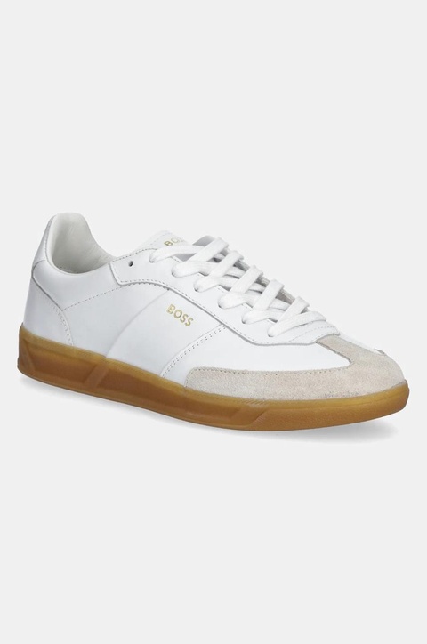 BOSS sneakersy skórzane Brenta kolor biały 50518001 - zdjęcie produktu nr 1