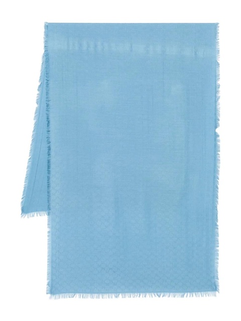 Max Mara monogram-jacquard scarf - Blue - zdjęcie produktu nr 1