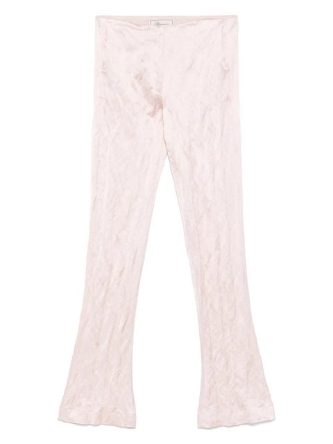 Blumarine crinkled satin trousers - Pink - zdjęcie produktu nr 1