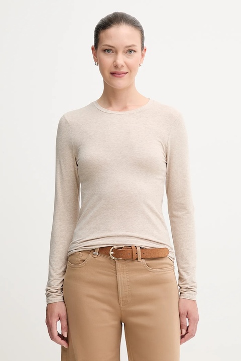United Colors of Benetton longsleeve damski kolor beżowy 3ZQM3M858 - zdjęcie produktu nr 1