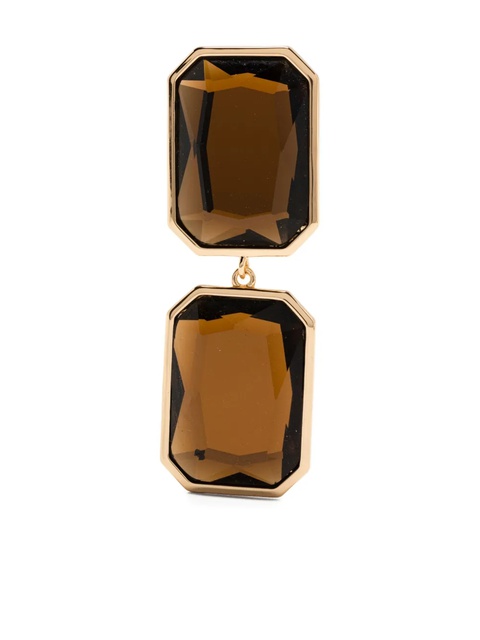 Self-Portrait geometric-cut stone earrings - Gold - zdjęcie produktu nr 1