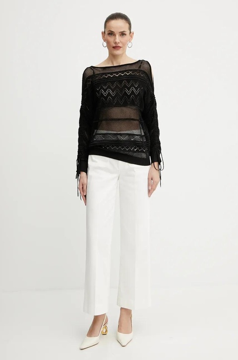 Guess sweter NELLIE damski kolor czarny lekki W5GR21 Z3E22 - zdjęcie produktu nr 2