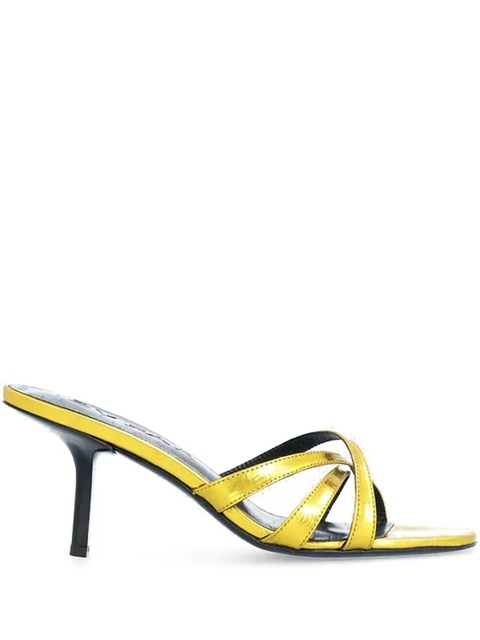 BY FAR 70mm Julie leather sandals - Gold - zdjęcie produktu nr 1