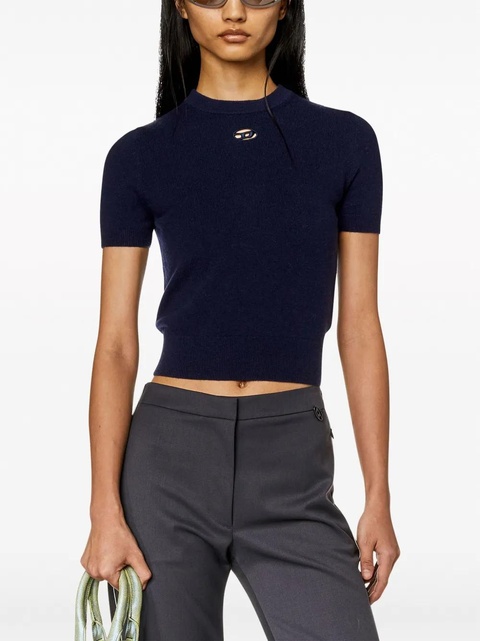 Diesel M- Arga logo-embroidered top - Black - zdjęcie produktu nr 2