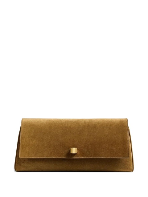 KHAITE flap leather clutch bag - Brown - zdjęcie produktu nr 1
