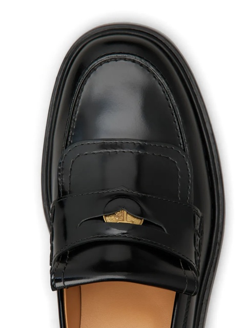 Tod's logo-plaque leather loafers - Black - zdjęcie produktu nr 2