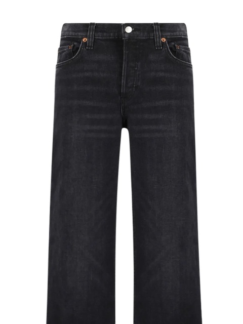 RE/DONE logo-patch wide-leg jeans - Black - zdjęcie produktu nr 2