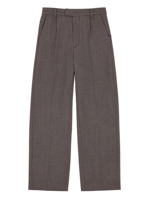 MM6 Maison Margiela pleated herringbone trousers - Grey - zdjęcie produktu nr 1