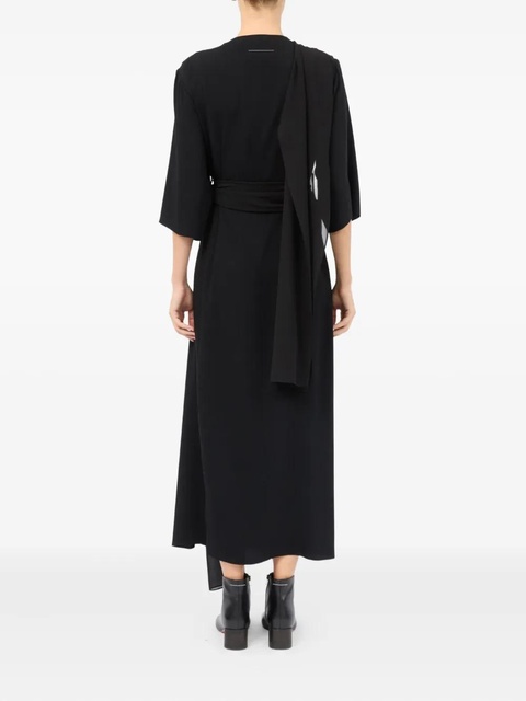MM6 Maison Margiela asymmetric midi dress - Black - zdjęcie produktu nr 1