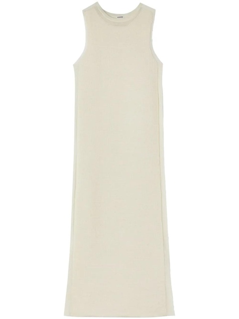 Jil Sander semi-sheer knit long dress - White - zdjęcie produktu nr 1
