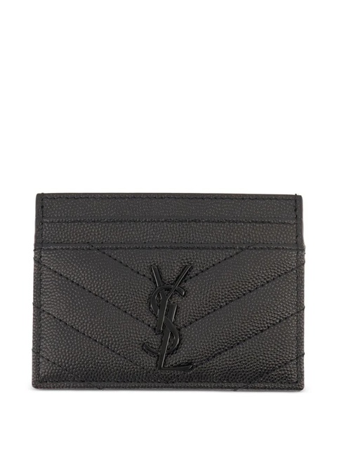 Saint Laurent Cassandre logo card holder - Black - zdjęcie produktu nr 1