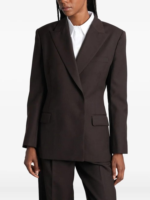 ANINE BING double-breasted wool blazer - Brown - zdjęcie produktu nr 2
