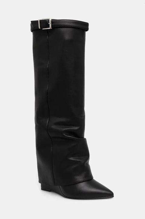Steve Madden kozaki Corenne damskie kolor czarny na koturnie SM11003418 - zdjęcie produktu nr 1