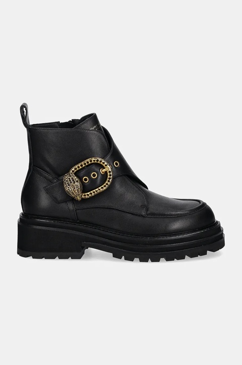 Kurt Geiger London botki skórzane Mayfair Chunky Boot damskie kolor czarny na platformie 3437900109 - zdjęcie produktu nr 2