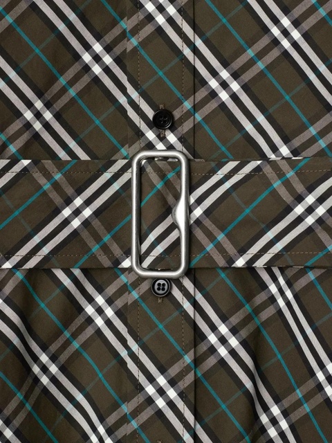 Burberry check shirt dress - Green - zdjęcie produktu nr 2