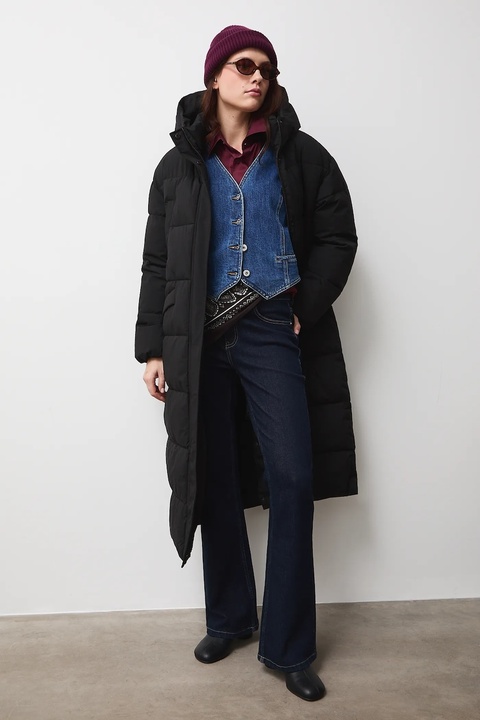 Medicine płaszcz damski kolor czarny - zdjęcie produktu nr 1