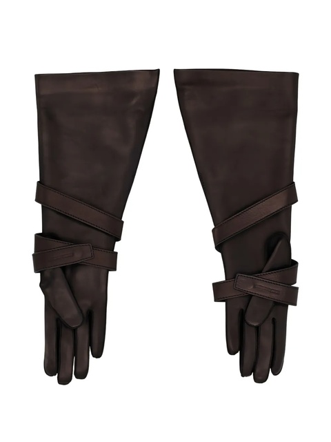 Saint Laurent leather gloves - Brown - zdjęcie produktu nr 1
