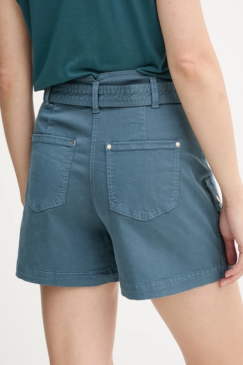 Morgan szorty damskie kolor turkusowy gładkie high waist SHITITO - zdjęcie produktu nr 2