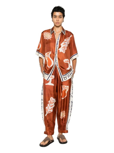 ALEMAIS Soleil D´Amour print trousers - Brown - zdjęcie produktu nr 1