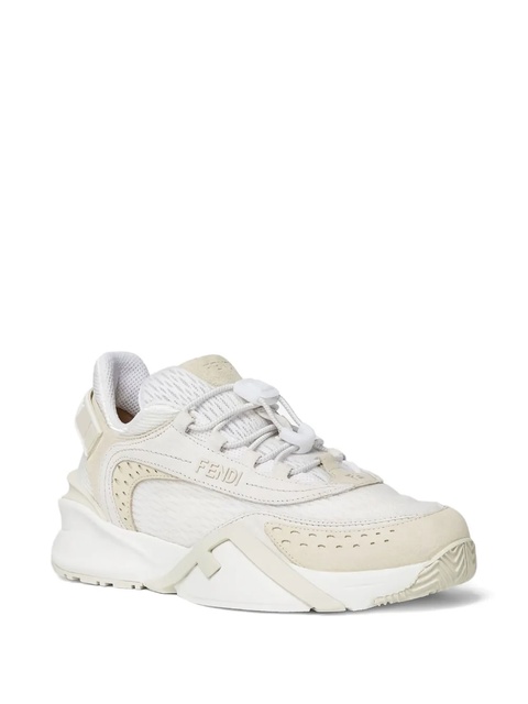 FENDI leather lace-up sneakers - White - zdjęcie produktu nr 2