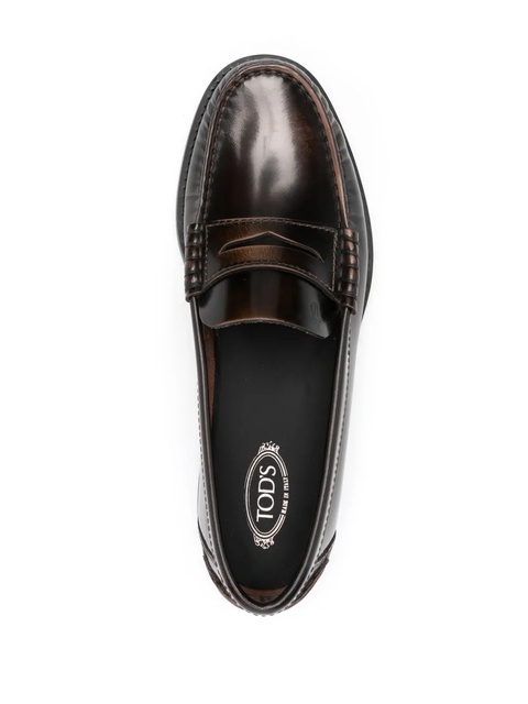 Tod's brushed-leather loafers - Brown - zdjęcie produktu nr 2