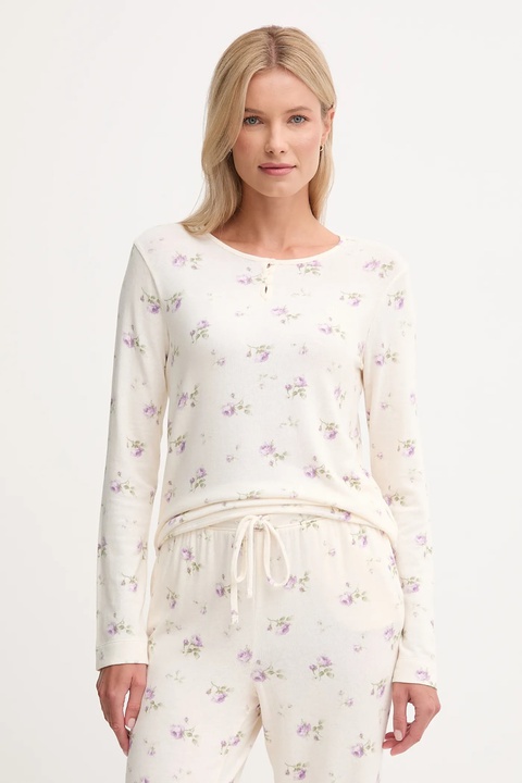 Lauren Ralph Lauren piżama damska kolor beżowy ILN92452 - zdjęcie produktu nr 2