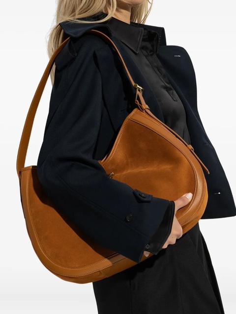 Alexander McQueen T-Bar suede shoulder bag - Brown - zdjęcie produktu nr 2