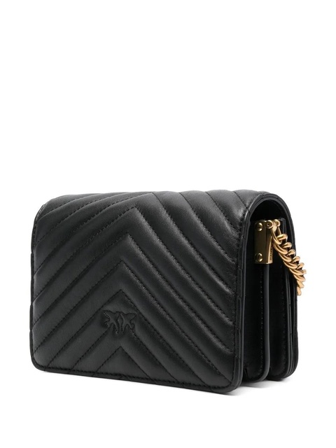 PINKO mini chevron-quilted Click Love bag - Black - zdjęcie produktu nr 2