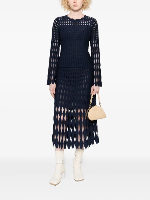 Simkhai cut-out knit skirt - Blue - zdjęcie produktu nr 2