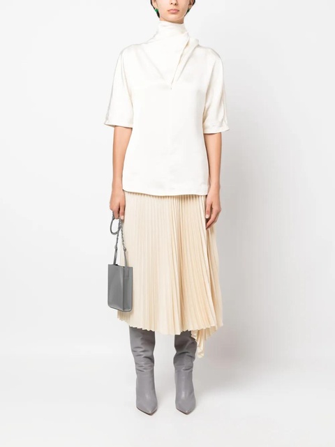 Jil Sander high-neck silk blouse - Neutrals - zdjęcie produktu nr 2