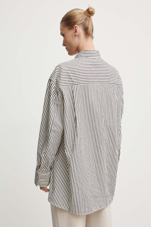 Day Birger et Mikkelsen koszula Tan - Daily Classic Stripe RD damska relaxed z kołnierzykiem klasycznym DAY65243312 - zdjęcie produktu nr 2