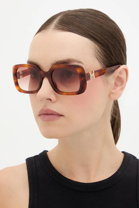 Chloé okulary przeciwsłoneczne damskie kolor brązowy CH0333S - zdjęcie produktu nr 1