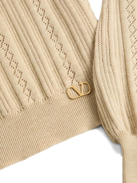 Valentino Garavani lattice-knit pullover - Neutrals - zdjęcie produktu nr 2