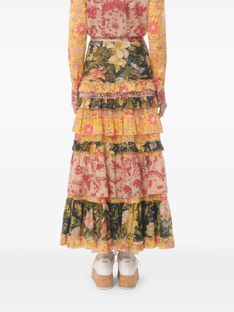 Valentino Garavani Apres L'Hiver tiered skirt - Green - zdjęcie produktu nr 2