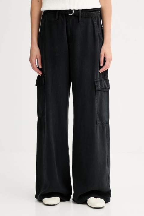 Levi's spodnie BAGGY DAD CARGO damskie kolor czarny szerokie high waist 003IN - zdjęcie produktu nr 1