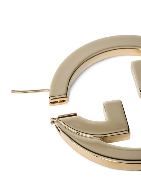 Gucci interlocking-G hoop earrings - Gold - zdjęcie produktu nr 2