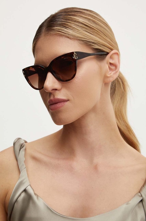 Jimmy Choo okulary przeciwsłoneczne damskie kolor brązowy 0JC5018U - zdjęcie produktu nr 1