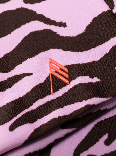 The Attico zebra-print pencil midi skirt - Pink - zdjęcie produktu nr 2