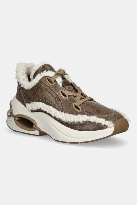 MICHAEL Michael Kors sneakersy skórzane Toni damskie kolor brązowy 43F5TRFS3L.297 - zdjęcie produktu nr 1